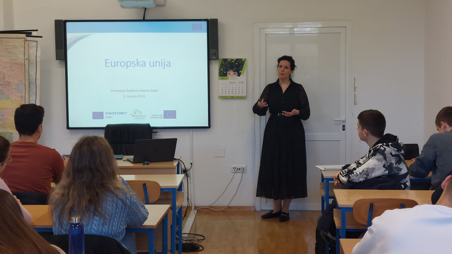 EUROPE DIRECT Zadar posjetio EPAS školu Gimnaziju Vladimira Nazora Zadar